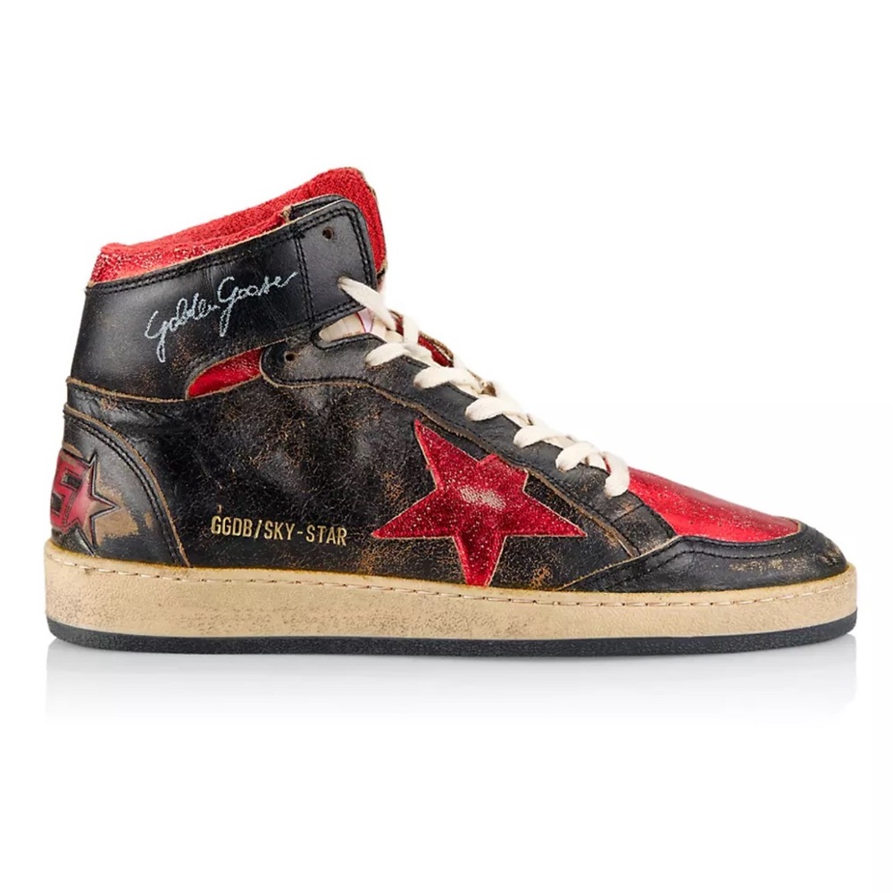 Golden Goose Sky Star Laminated Sneakers